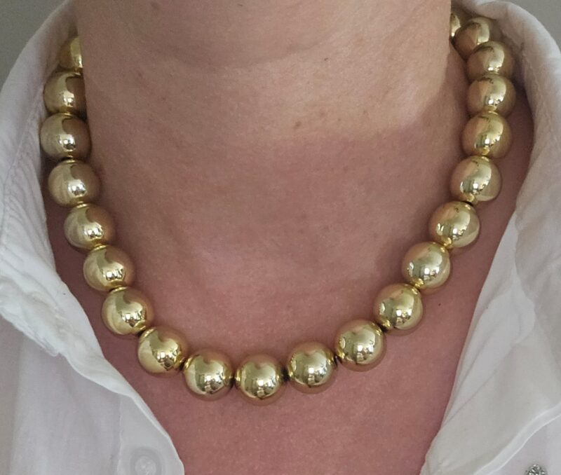 FUN-COLLECTIE METALIC GOLD 16MM KETTING