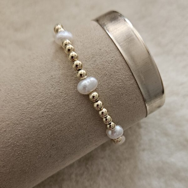 GOLD FILLED 14KT  LUXURY 4 mm zoetwaterparels