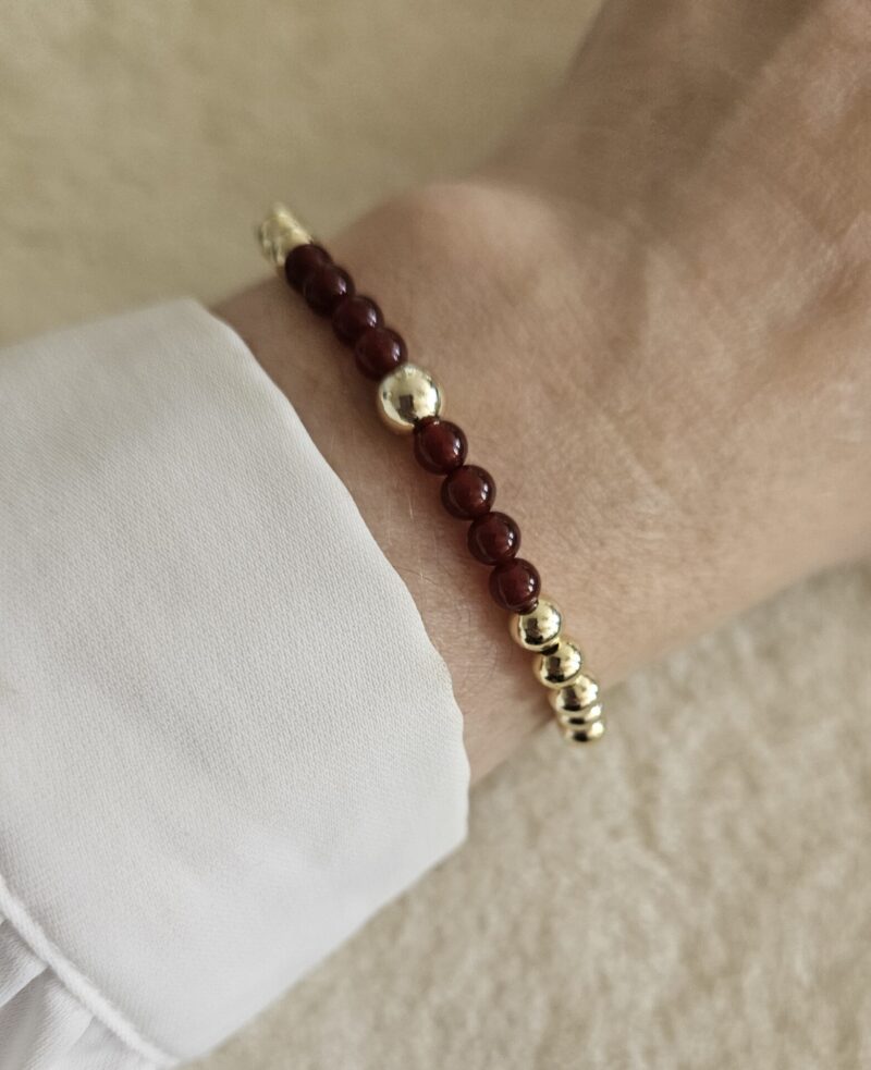 BORDEAUX ARMBAND  sparkling 5MM 14kt