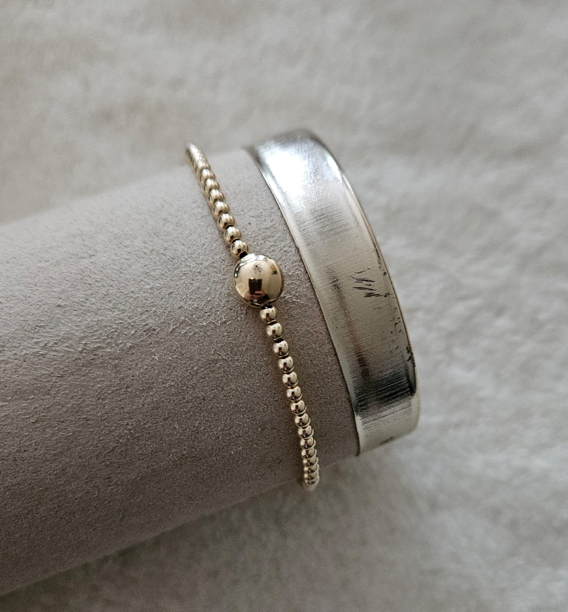 GOLD FILLED 14KT  LUXURY 2.5 mm  flat bead