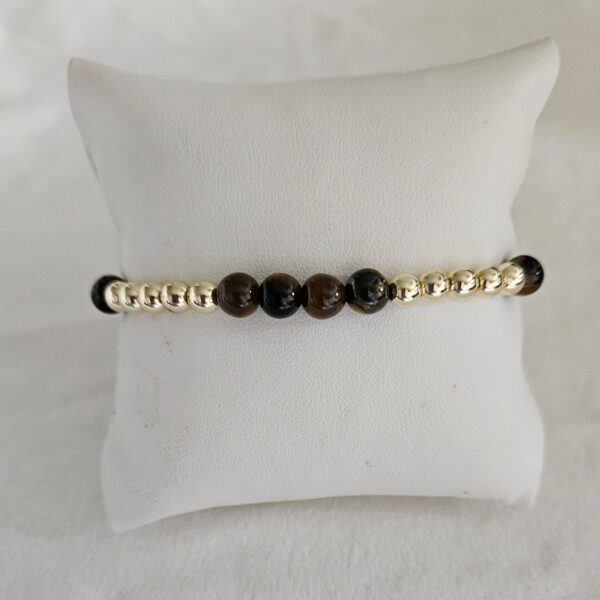 Armband bruin Sparkling 6MM 14kt