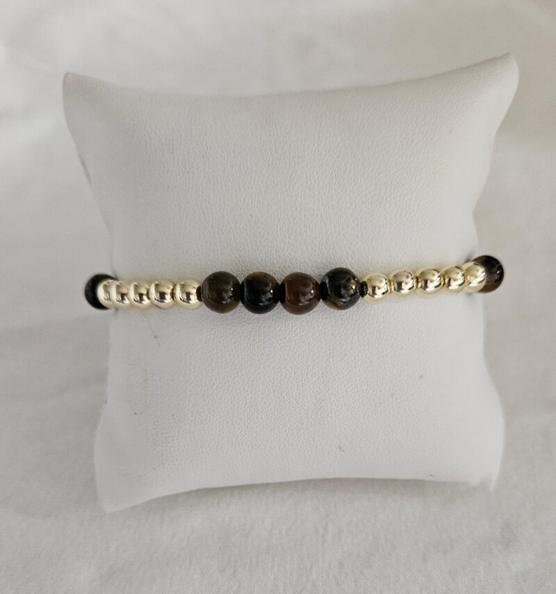 Armband bruin Sparkling 6MM 14kt
