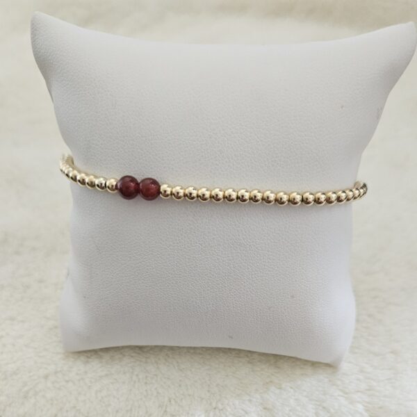 Agaat bordeauxrood  GOLD FILLED 14KT  LUXURY  3mm