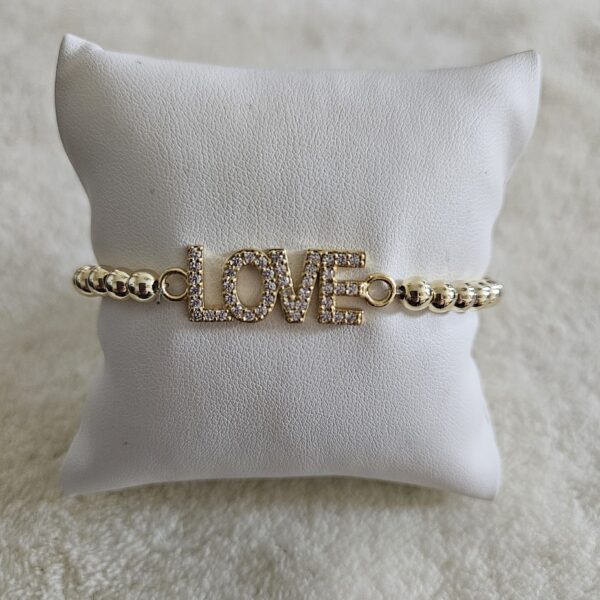 Love ARMBAND  strass   sparkling 5MM 14kt
