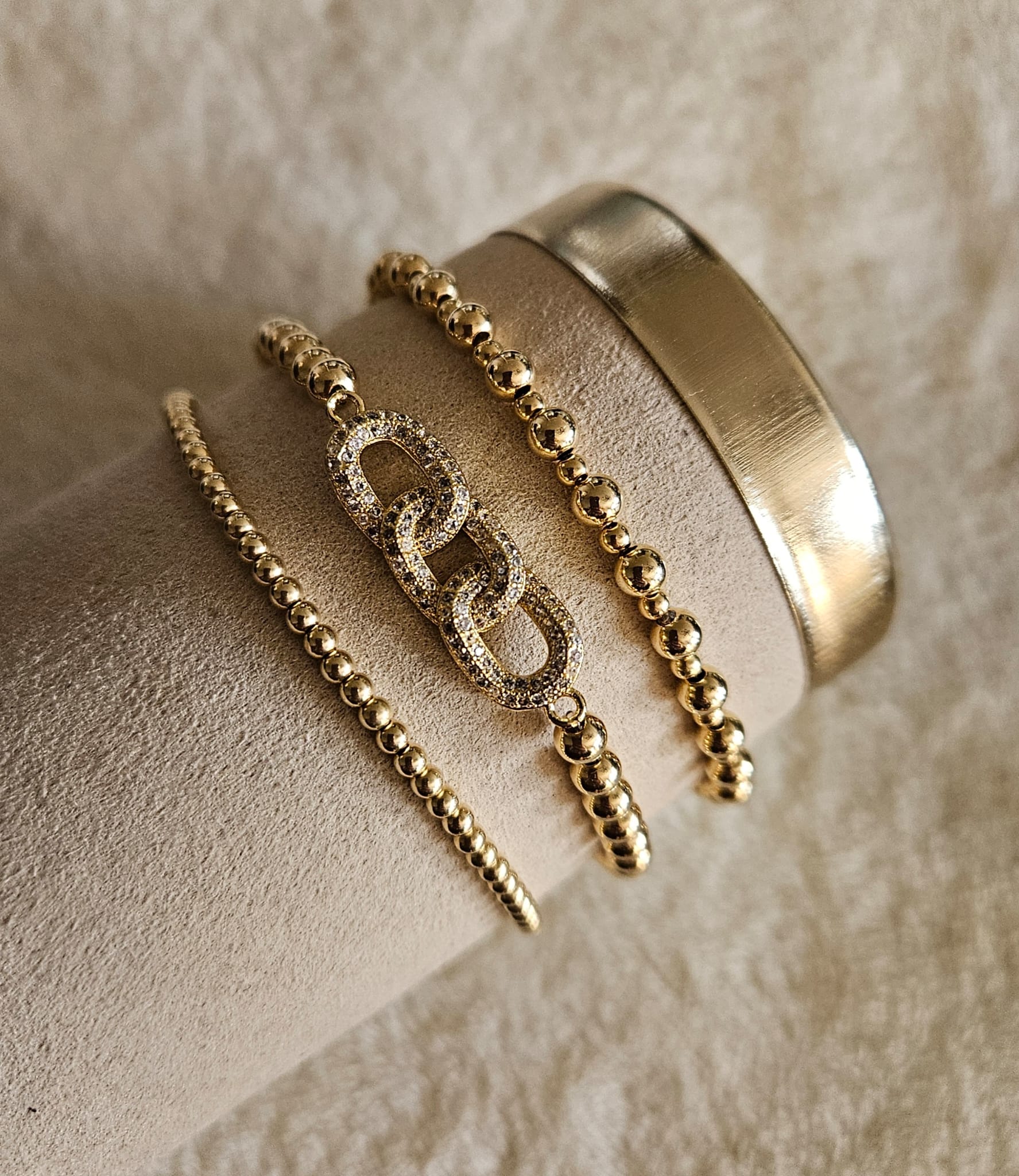 armband  fall  GOLD FILLED 14KT  LUXURY 4MM  ARMBAND - Afbeelding 2