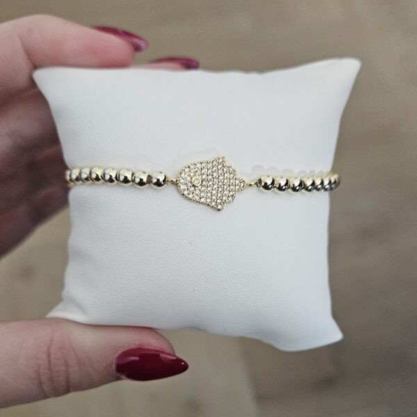 Armband musel wit strass Sparkling 4MM 14kt