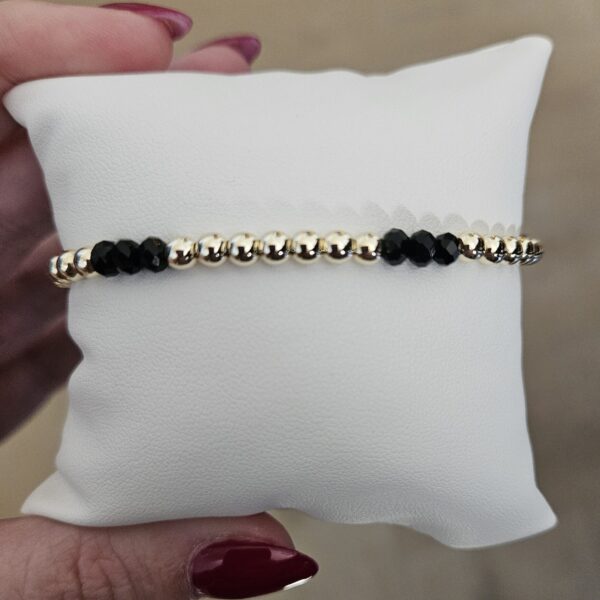 Armband zwart Sparkling 4MM 14kt