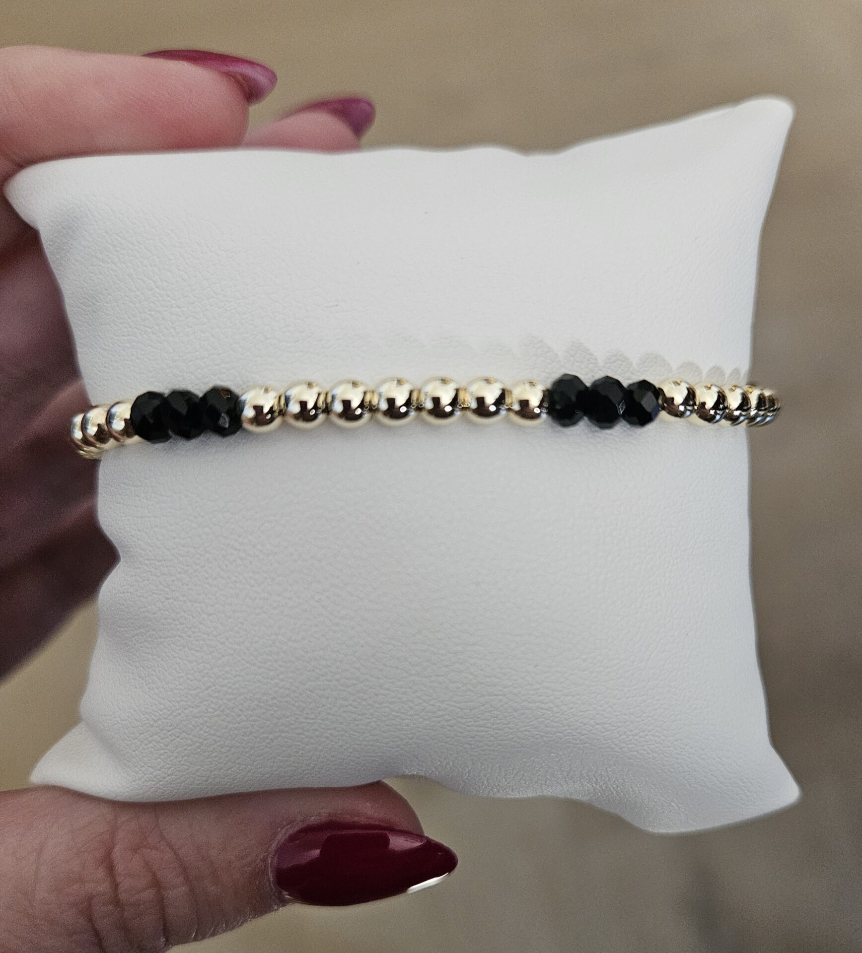 Armband zwart Sparkling 4MM 14kt