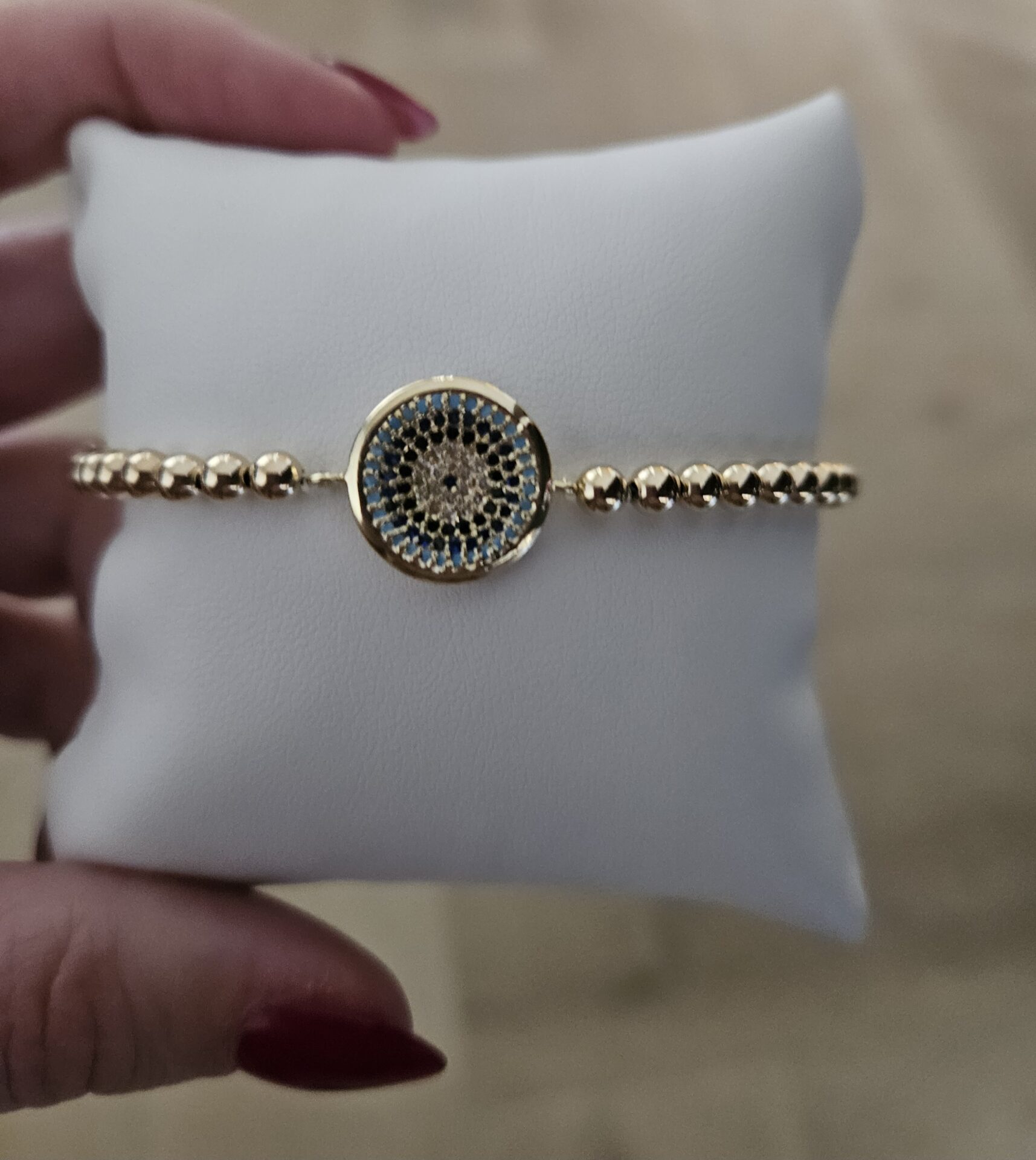 GOLD FILLED 14KT LUXURY 4MM spil strass ARMBAND