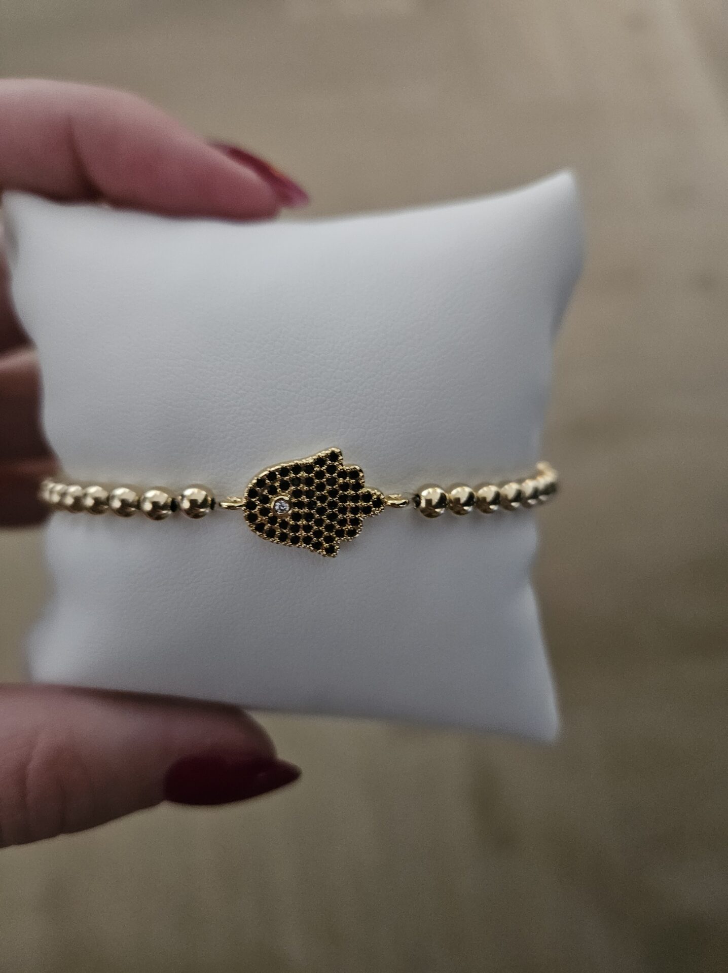 GOLD FILLED 14KT LUXURY 4MM zwart musel ARMBAND