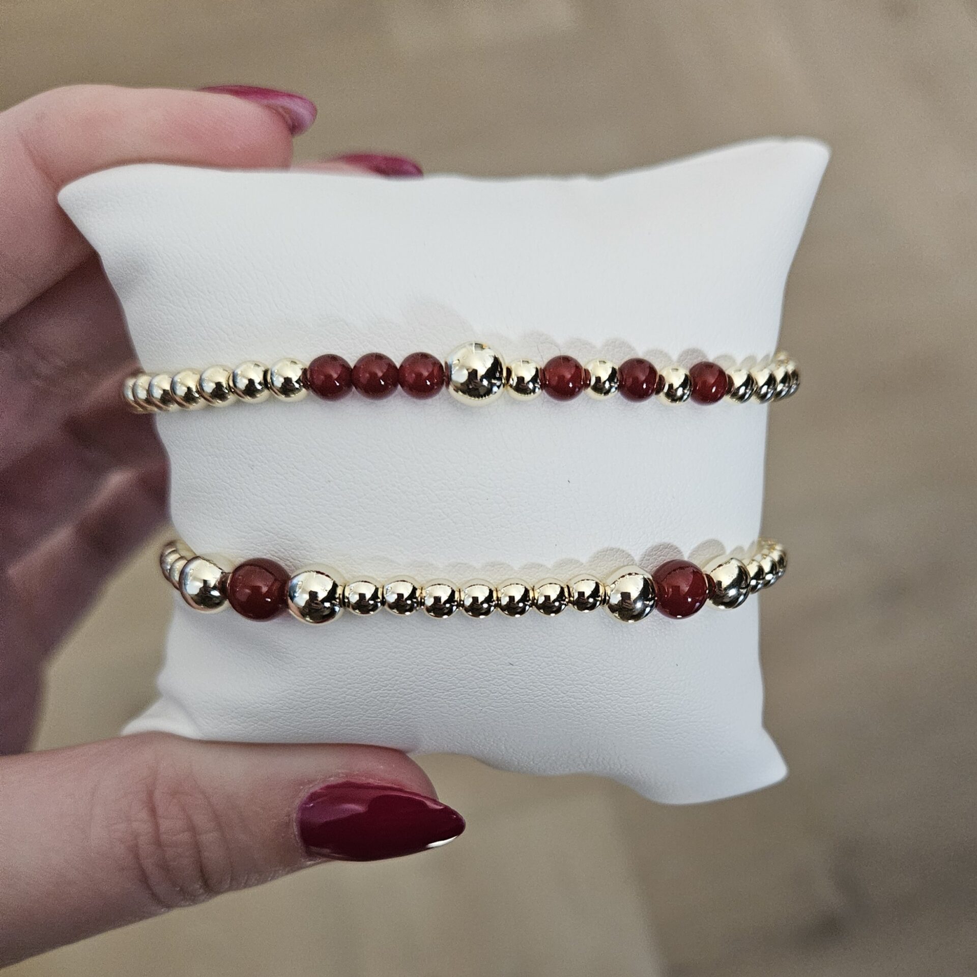 Sparkling Set 2 delig agaat rood