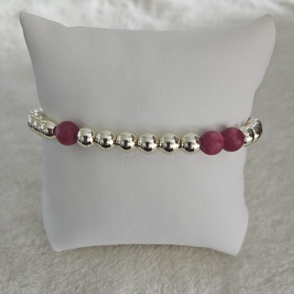 CORALRED ARMBAND 6mm sparkling 14kt