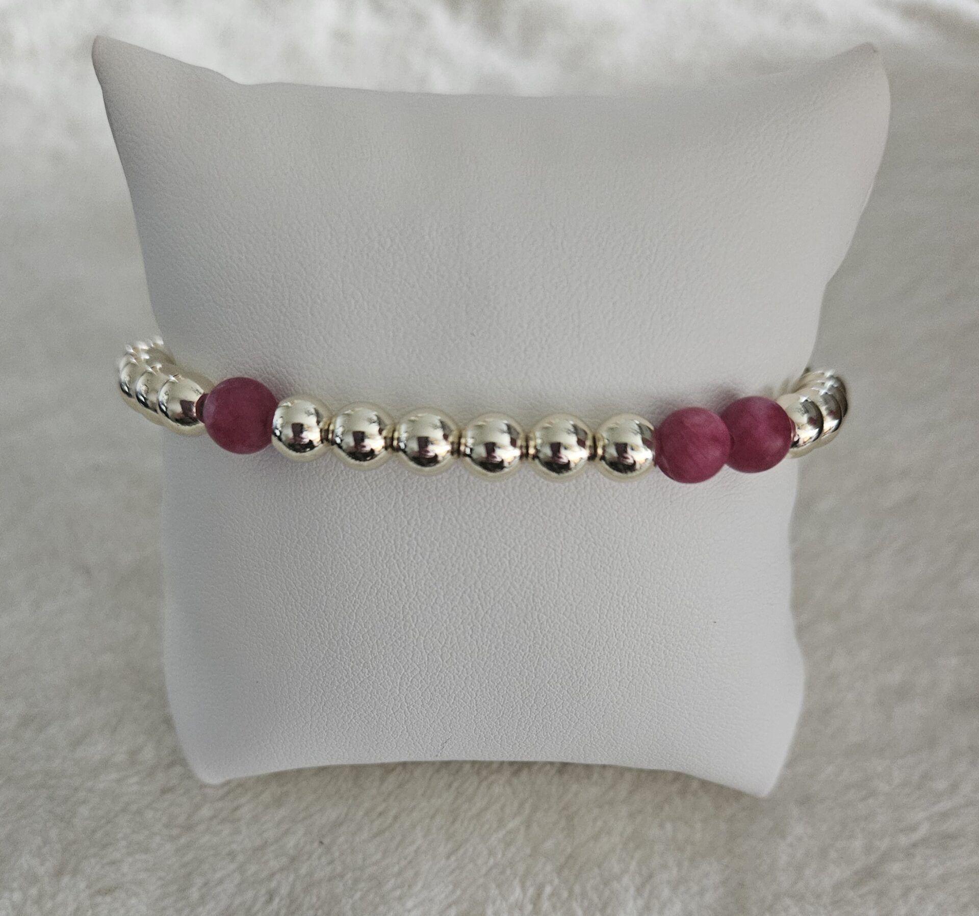 CORALRED ARMBAND 6mm sparkling 14kt