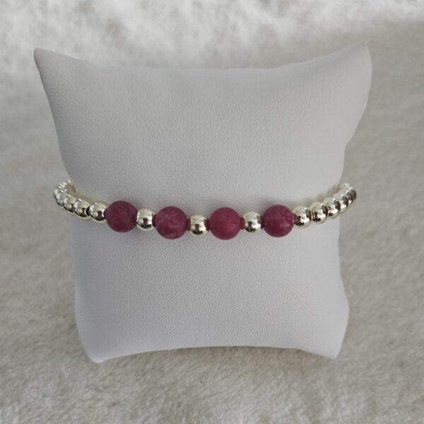 CORALRED ARMBAND 5mm sparkling 14kt