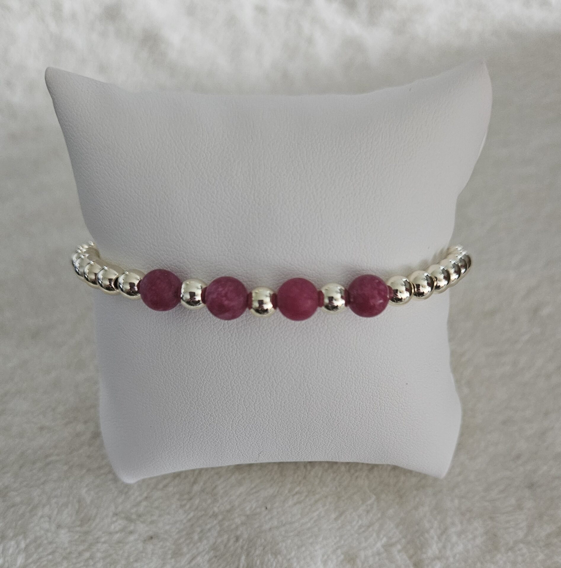 CORALRED ARMBAND 5mm sparkling 14kt