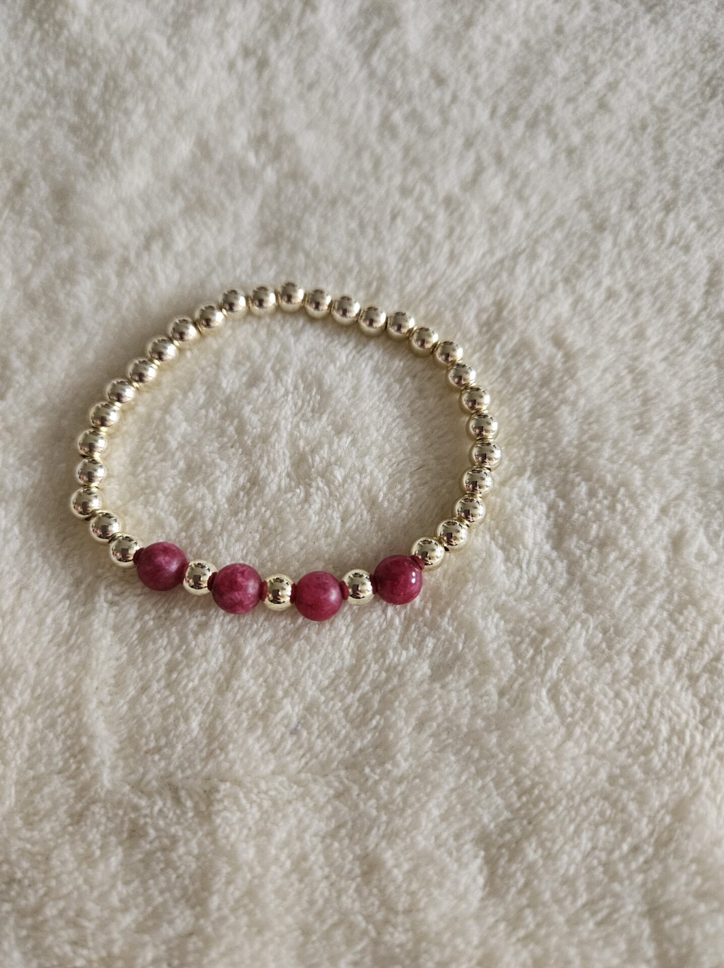 CORALRED ARMBAND 6mm sparkling 14kt - Afbeelding 2