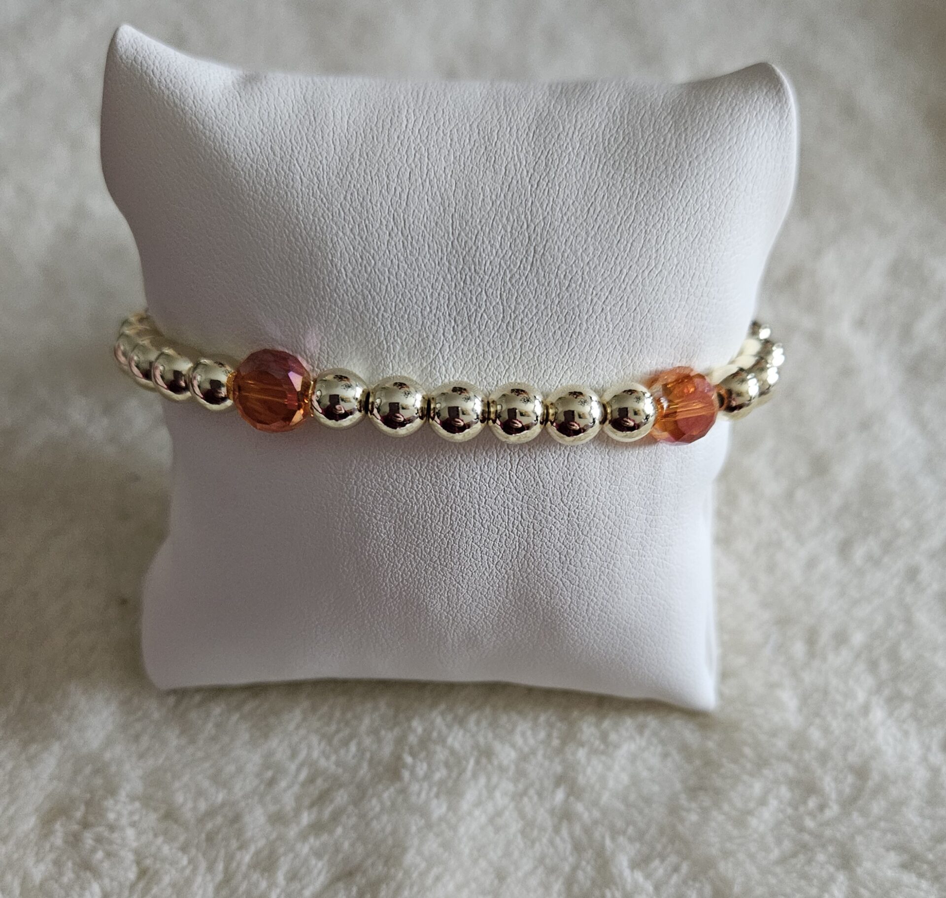 Armband orange flat Sparkling 6MM 14kt - Afbeelding 2