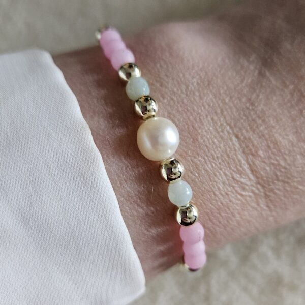 Sweet pink   ARMBAND sparkling 5mm   sparkling 14kt