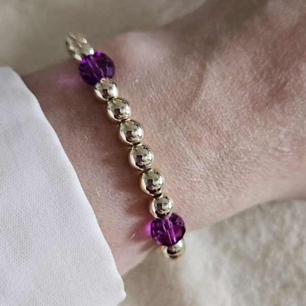 Armband purpel Sparkling 6MM 14kt